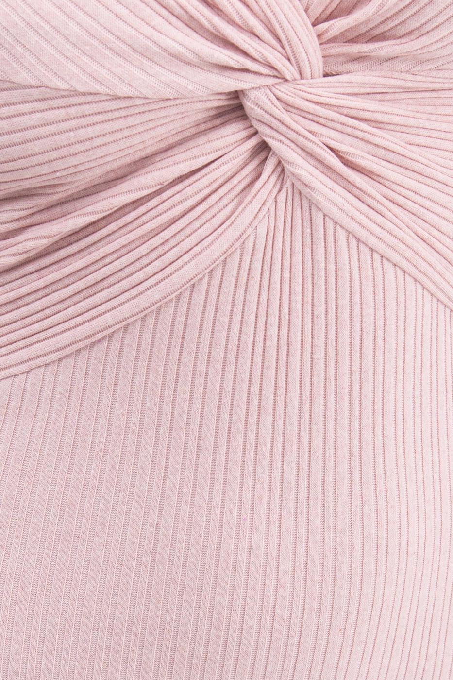 Bayan Pembe V Yakalı Midi Elbise