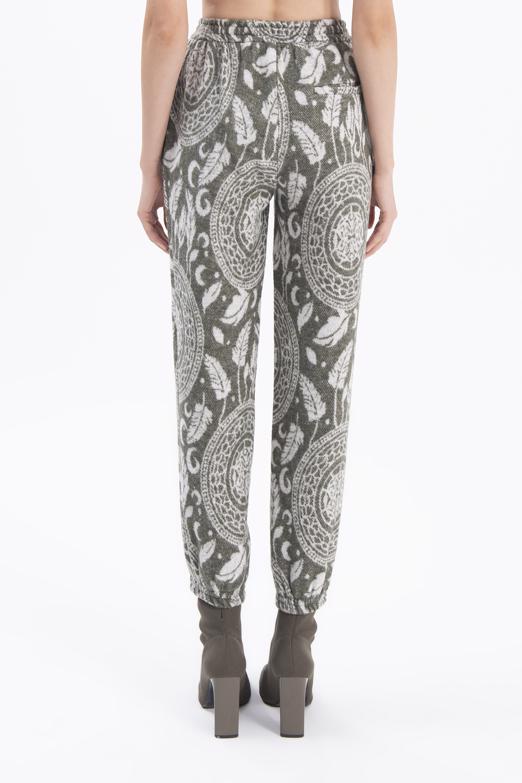 Bayan Haki Desenli Jogger Pantolon - BSL