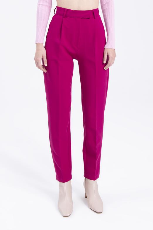 Bayan Mürdüm Yüksek Bel Havuç Pantolon - BSL