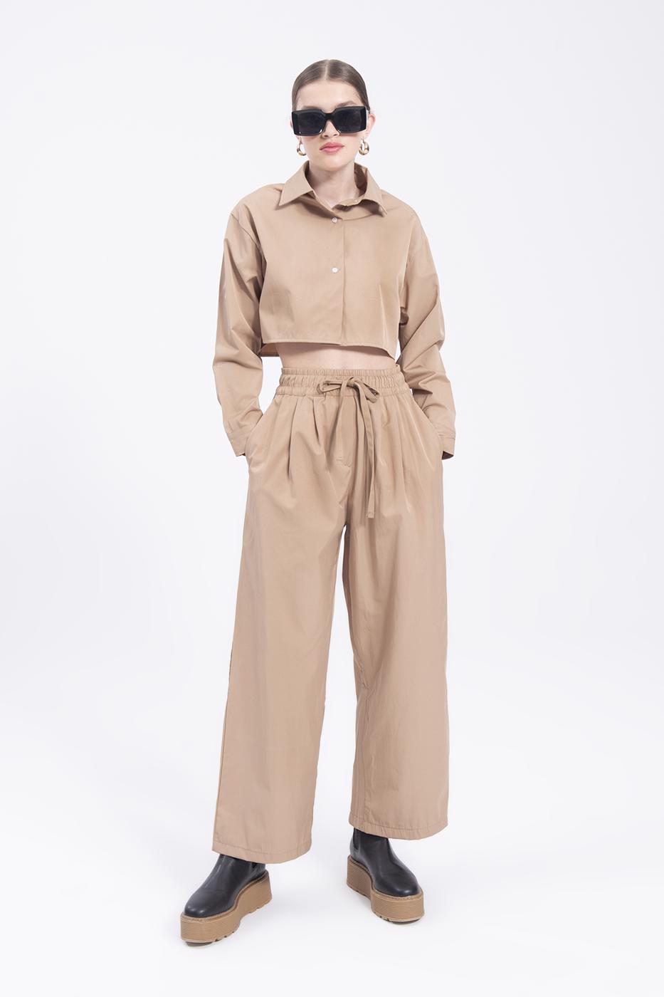 Bayan Bej Bol Pantolon