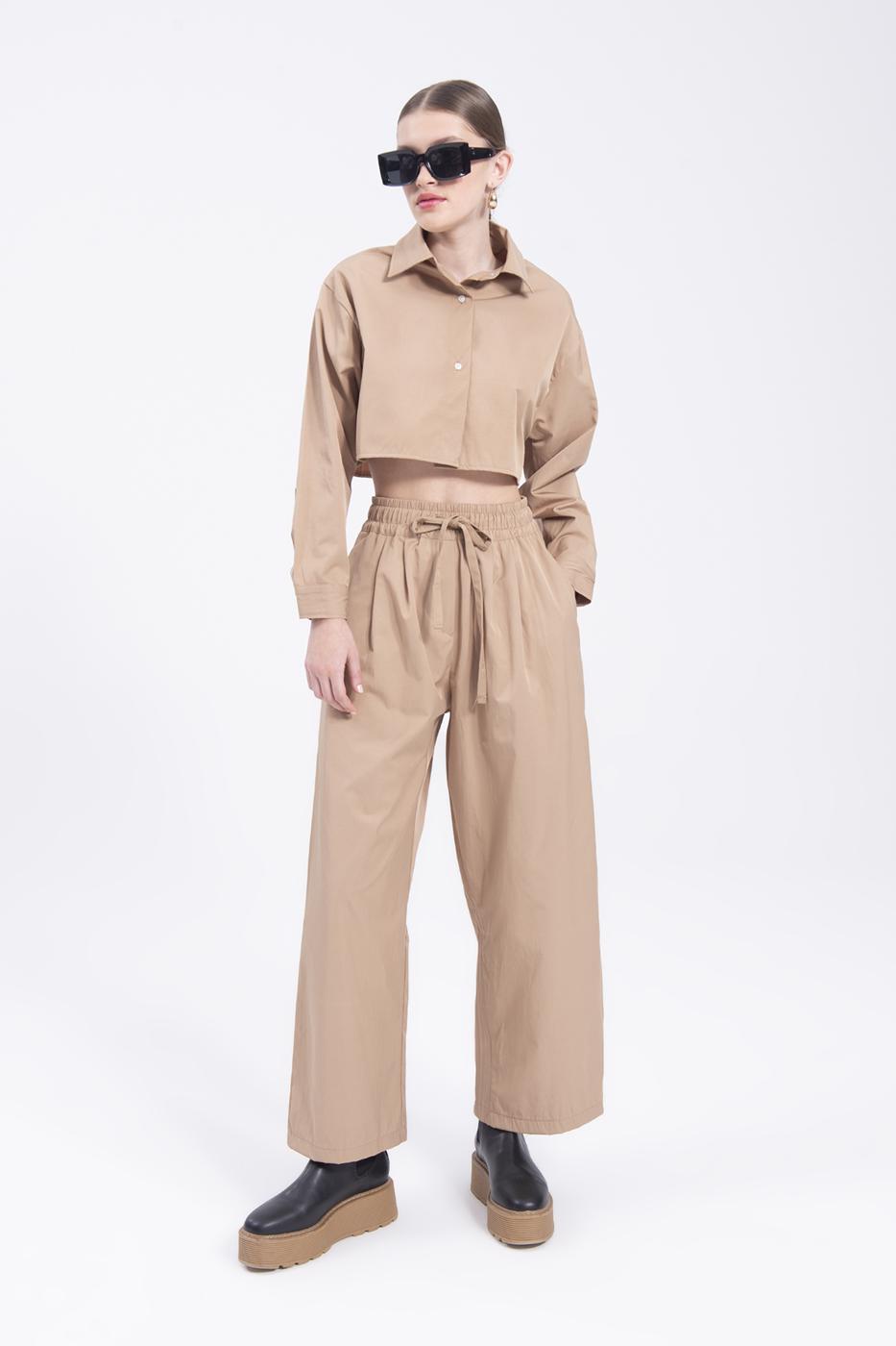 Bayan Bej Bol Pantolon