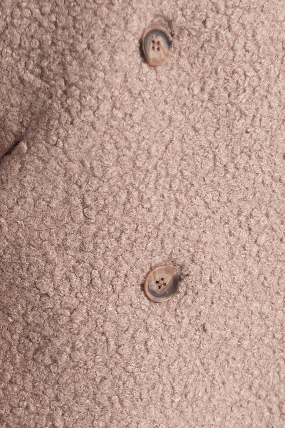 Bayan Bej Kıvırcık Uzun Kaban