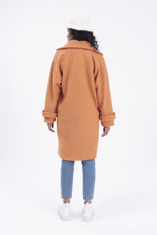 Bayan Oranj Kıvırcık Uzun Kaban - BSL