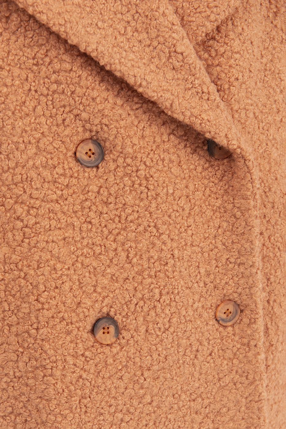 Bayan Oranj Kıvırcık Uzun Kaban