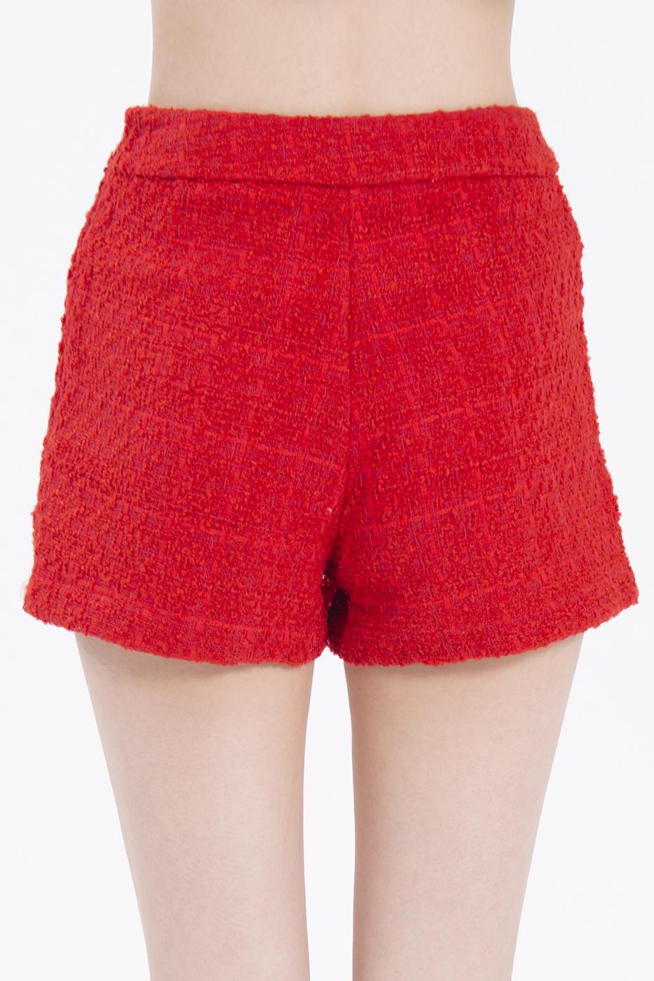 Bayan Kırmızı Mini Etek Görünümlü Şort