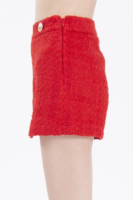 Bayan Kırmızı Mini Etek Görünümlü Şort - BSL