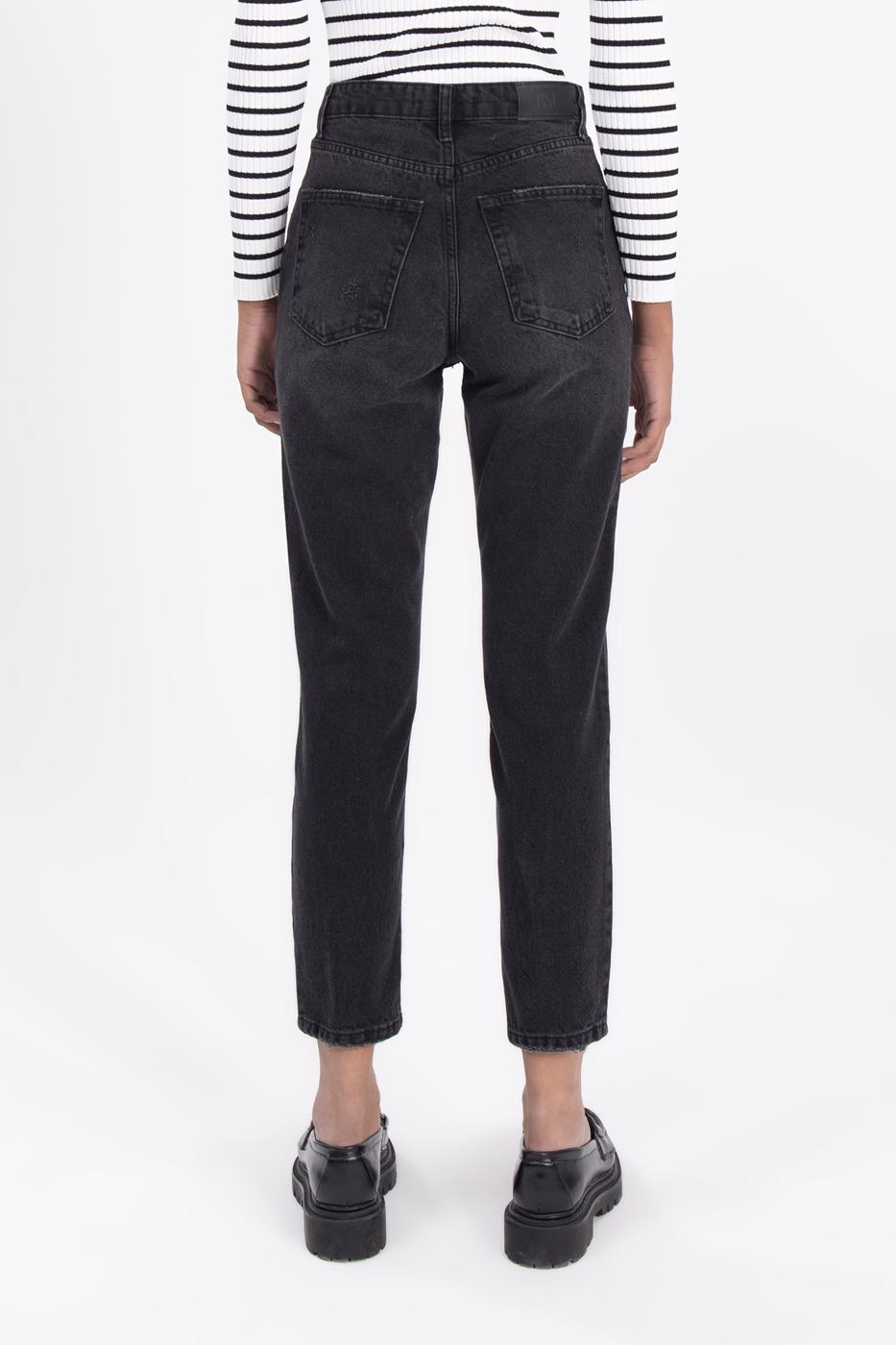 Bayan Siyah Mom Jean Pantolon