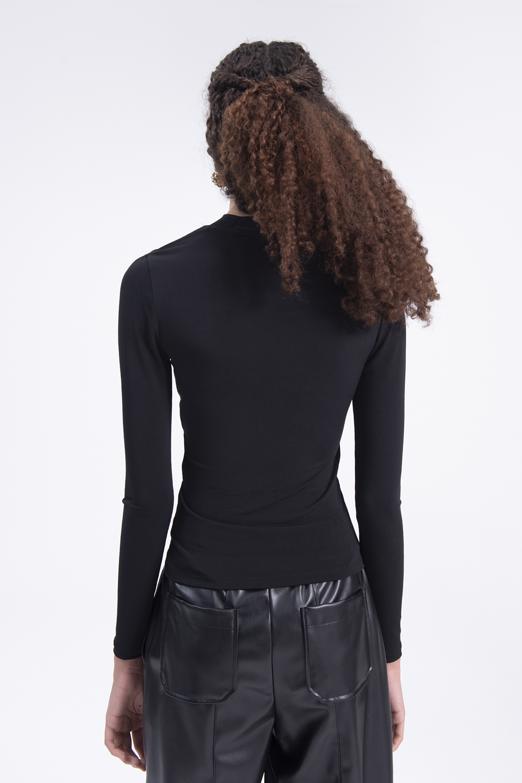 Bayan Siyah Ön Parça Tül Detaylı Top - BSL