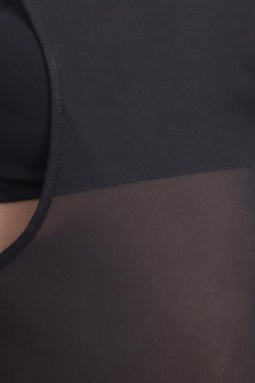 Bayan Siyah Ön Parça Tül Detaylı Top - BSL