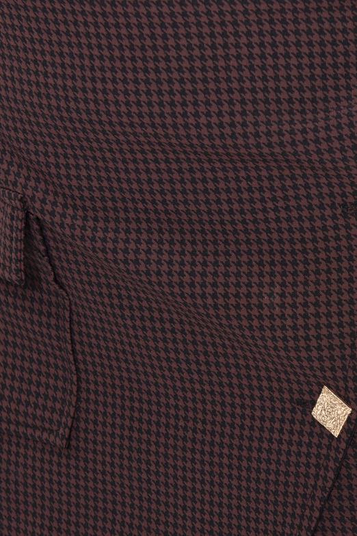 Bayan Kahverengi Düğmeli Mini Etek - BSL