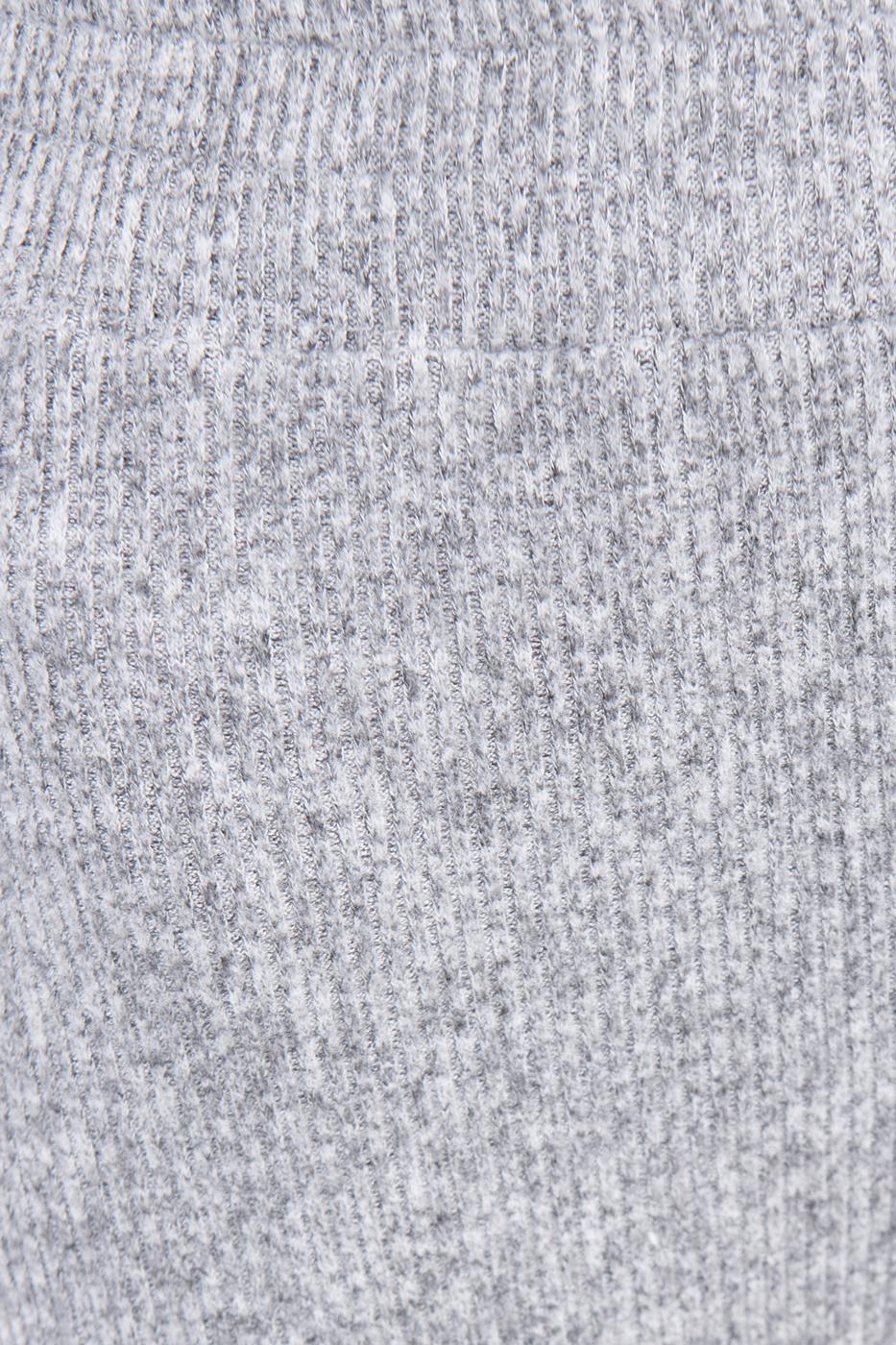 Bayan Gri Beli Lastikli Boru Paça Pantolon