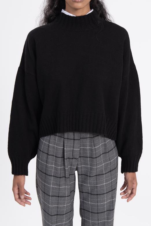 Bayan  Yarı Balıkçı yaka Triko Kazak