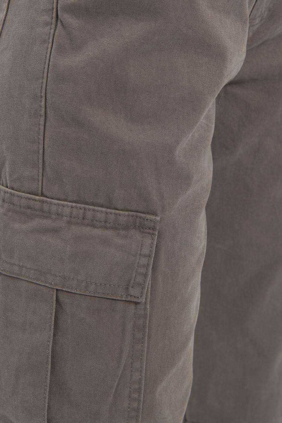 Bayan Haki Düşük Bel Kargo Cep Pantolon