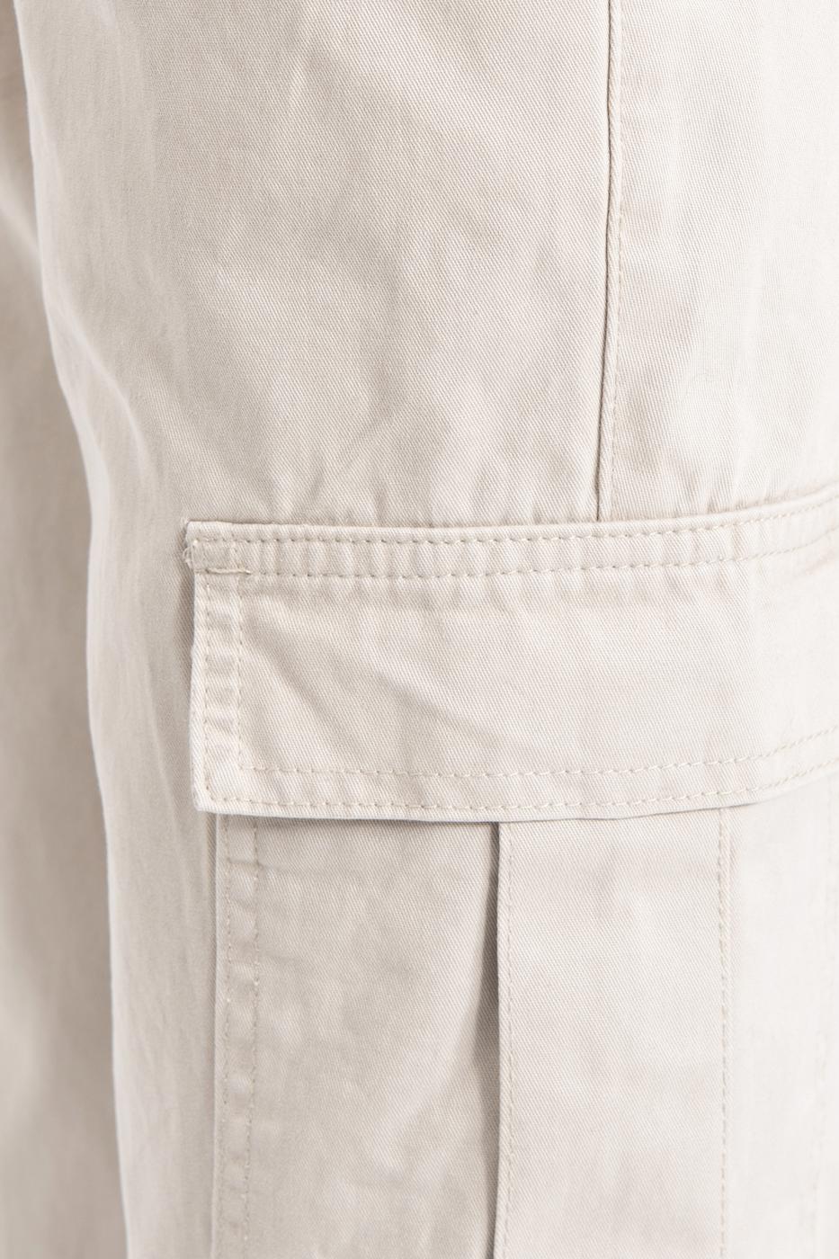 Bayan Taş Düşük Bel Kargo Cep Pantolon