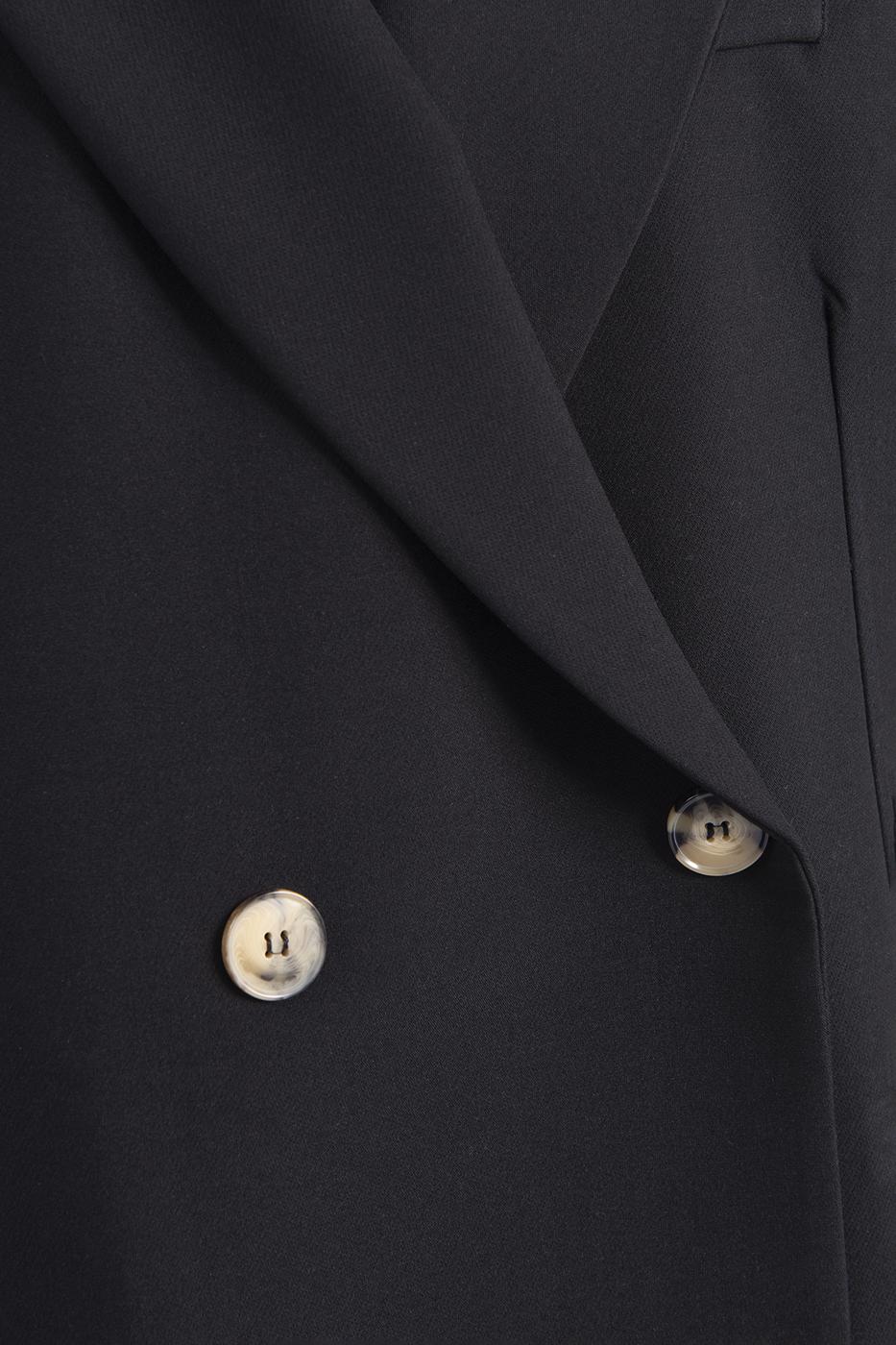 Bayan Siyah Uzun Blazer Ceket