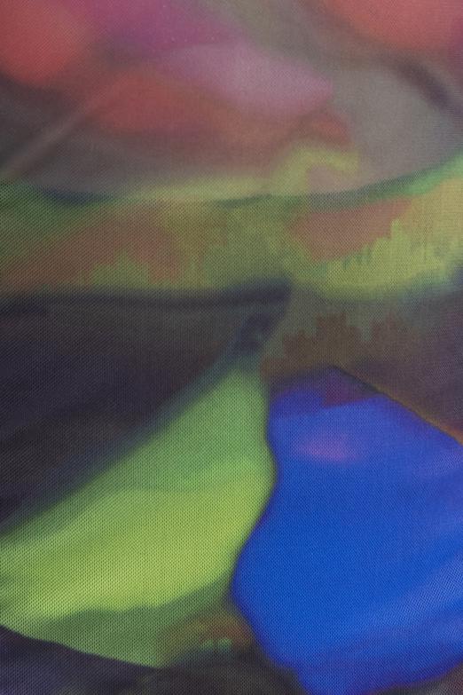 Bayan Siyah Tül Desenli Mini Elbise - BSL