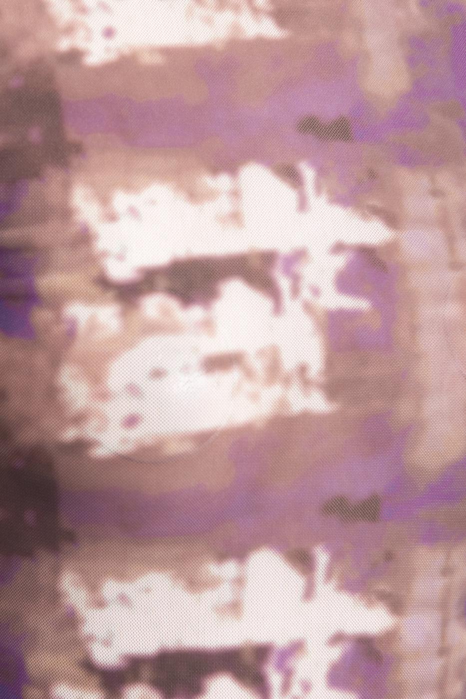 Bayan Mor Tül Bodysuit