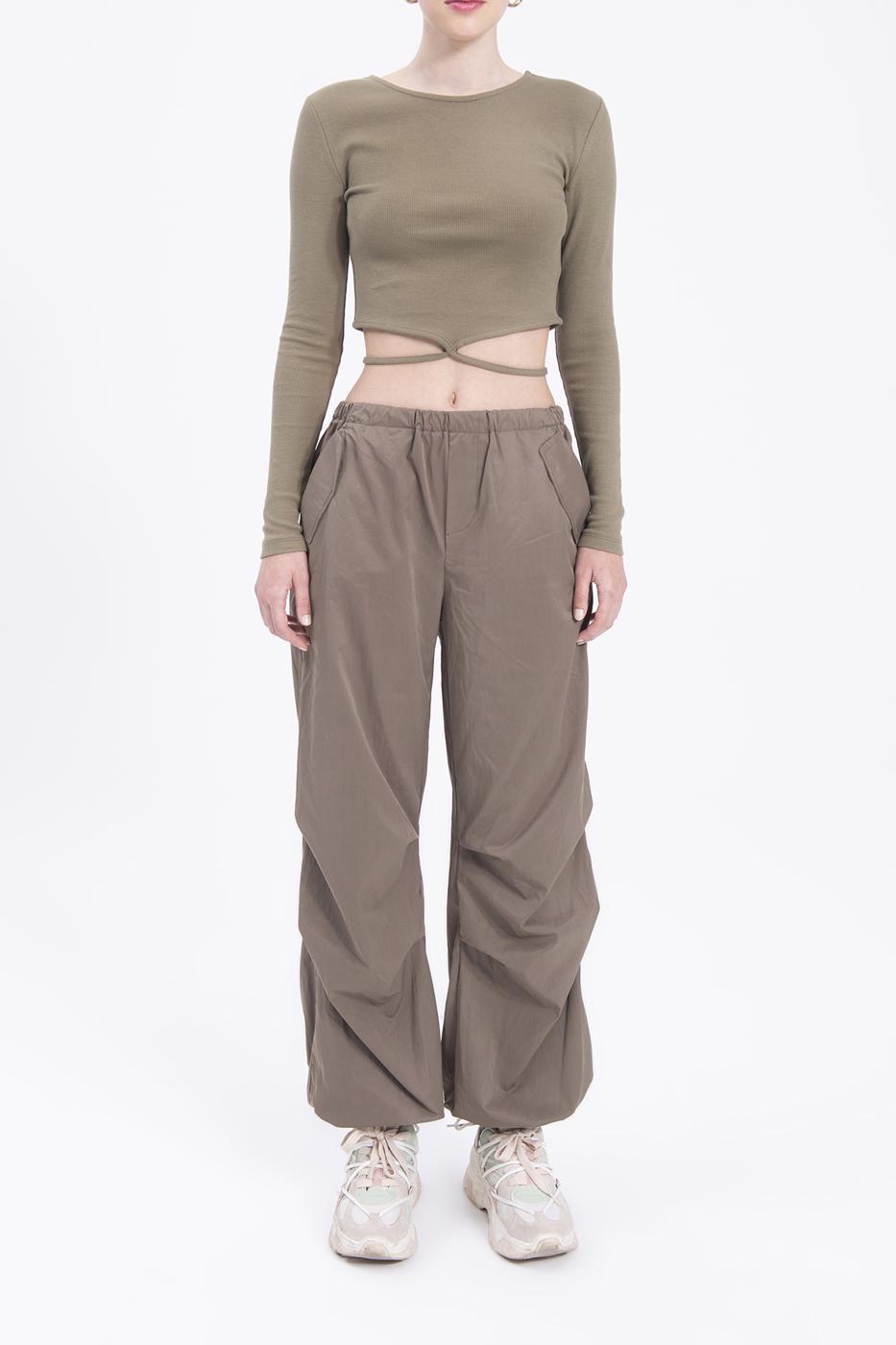 Bayan Haki Paraşüt Kargo Pantolon