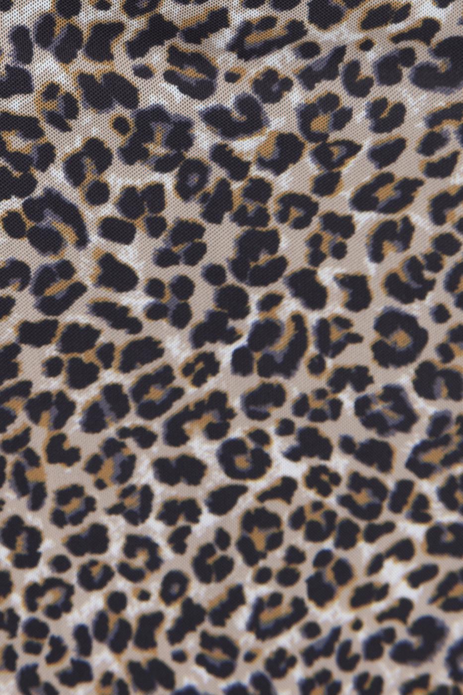 Bayan Kahverengi Dik Yaka Detaylı Tül Midi Elbise