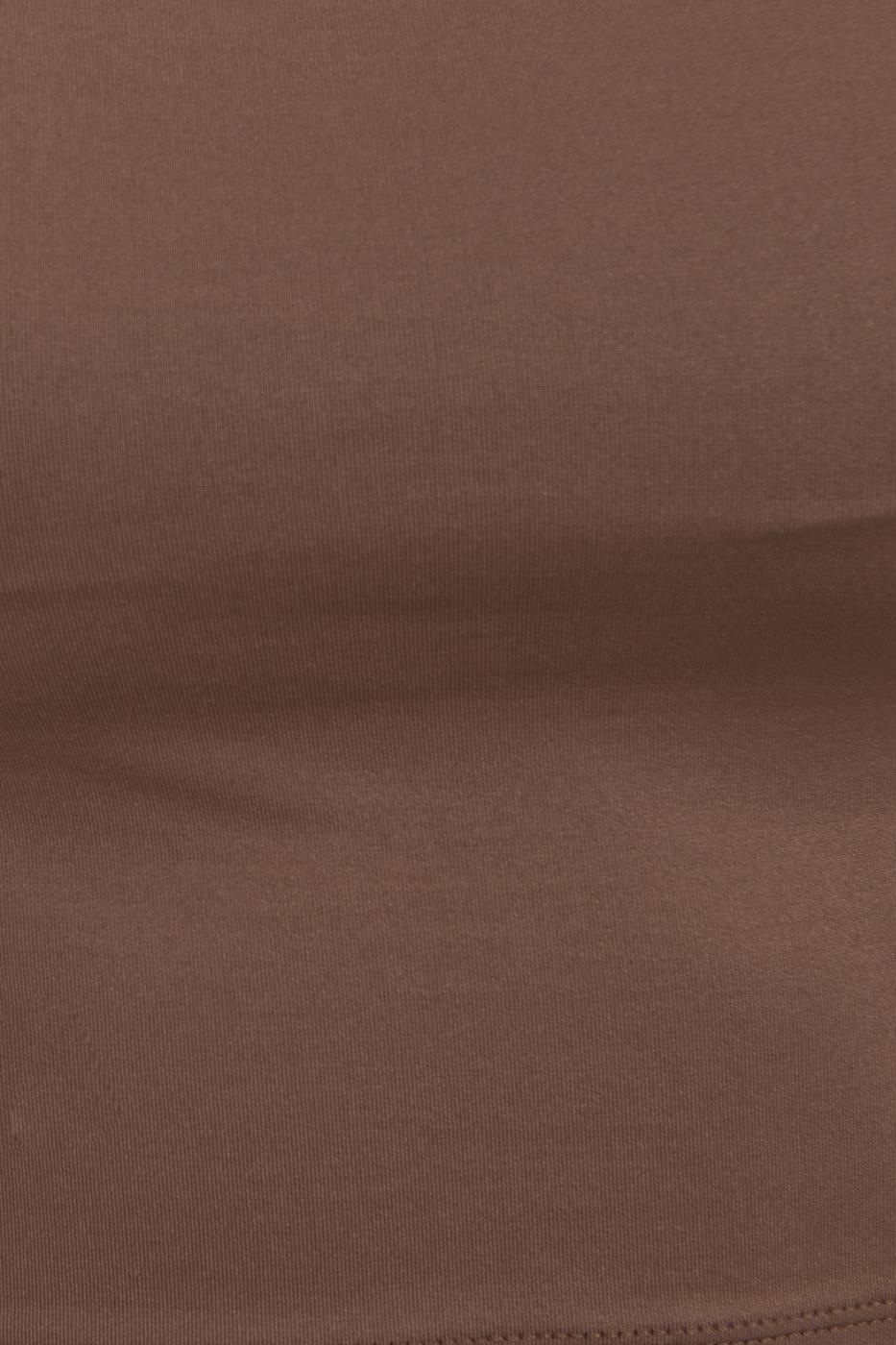 Bayan Kahverengi Kare Yakalı Top