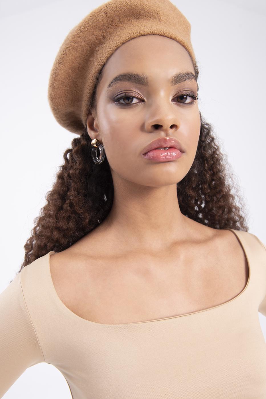 Bayan Vizon Kare Yakalı Top