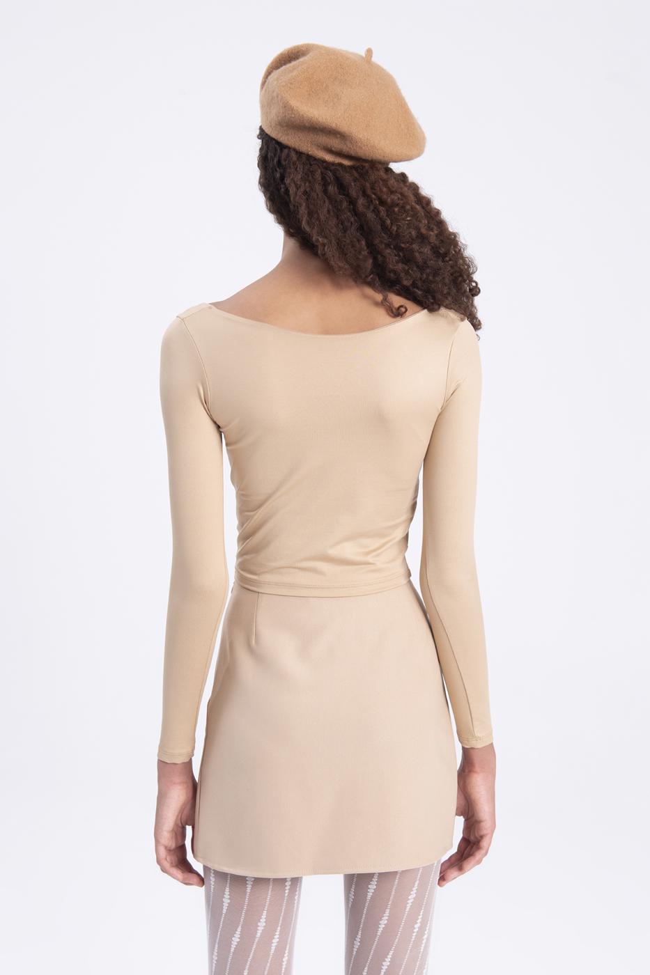 Bayan Vizon Kare Yakalı Top