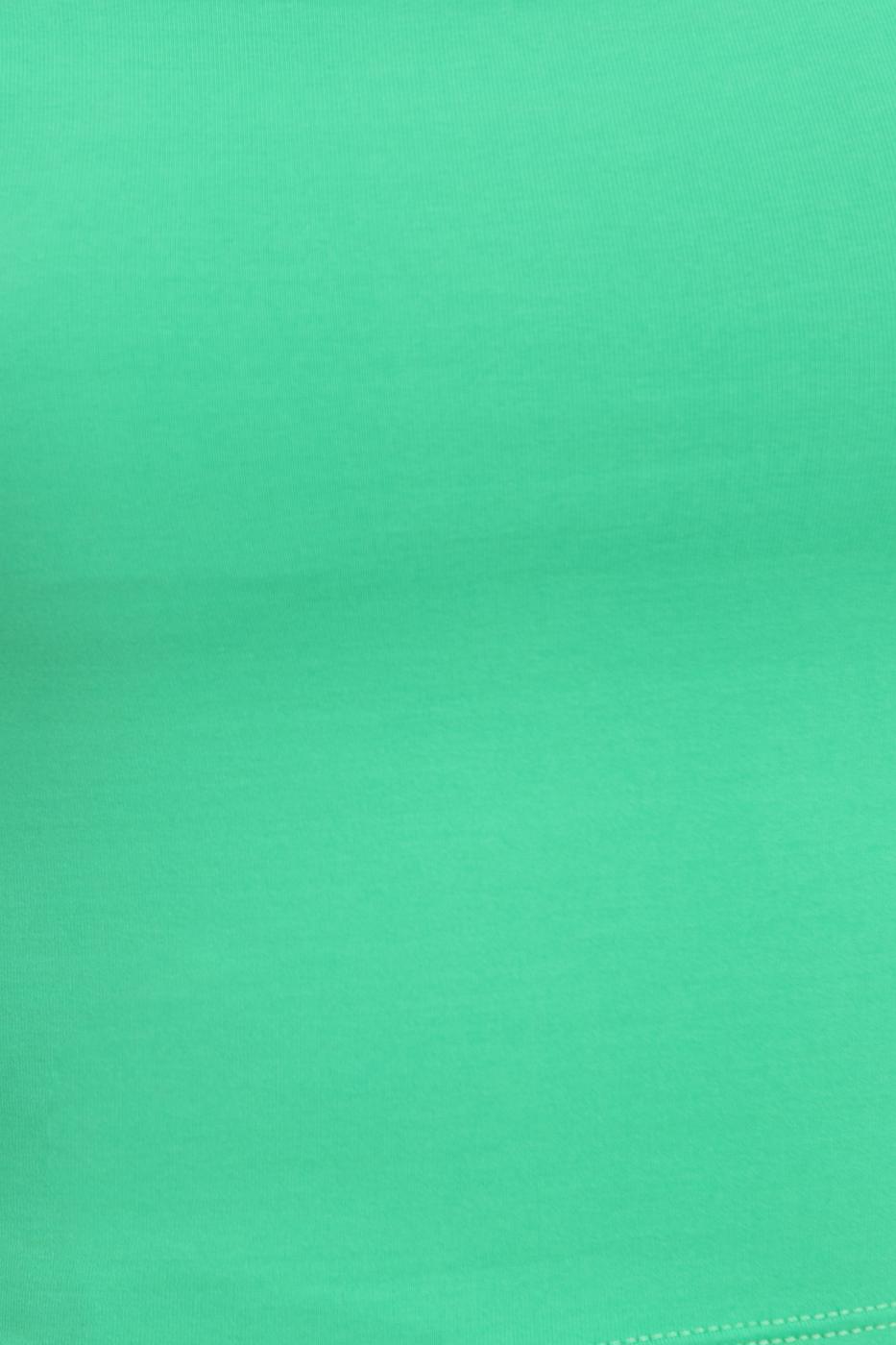 Bayan Yeşil Kare Yakalı Top