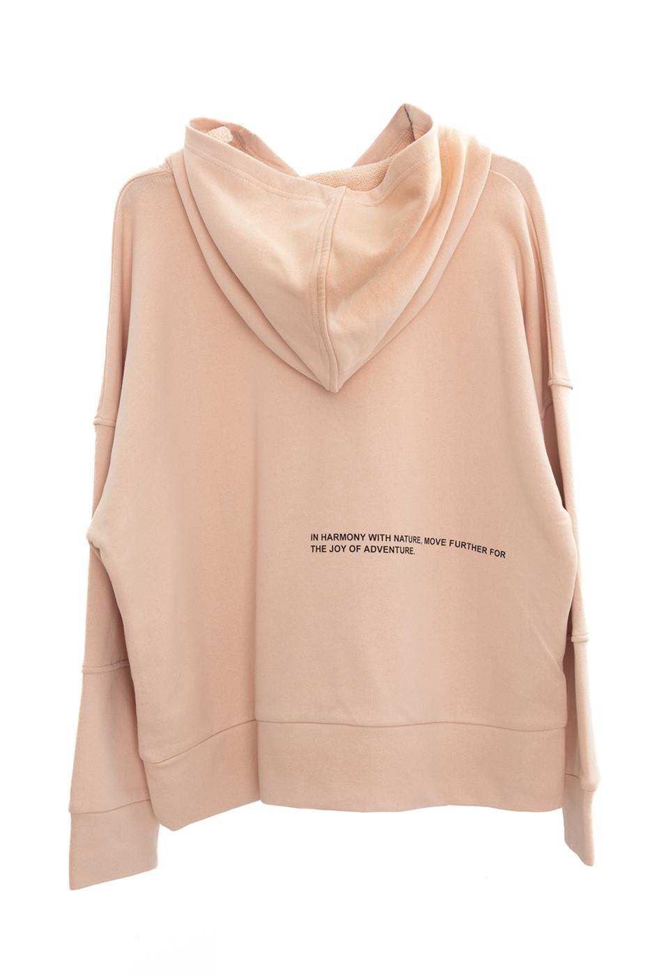Bayan Pudra Kapüşonlu Baskı Detaylı Sweatshırt
