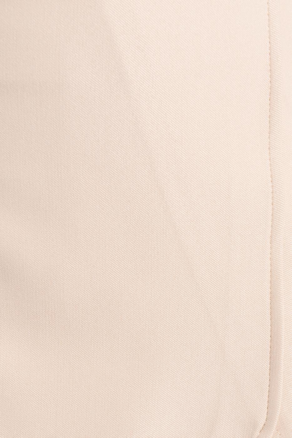 Bayan Bej Yırtmaçlı Mini Dar Etek