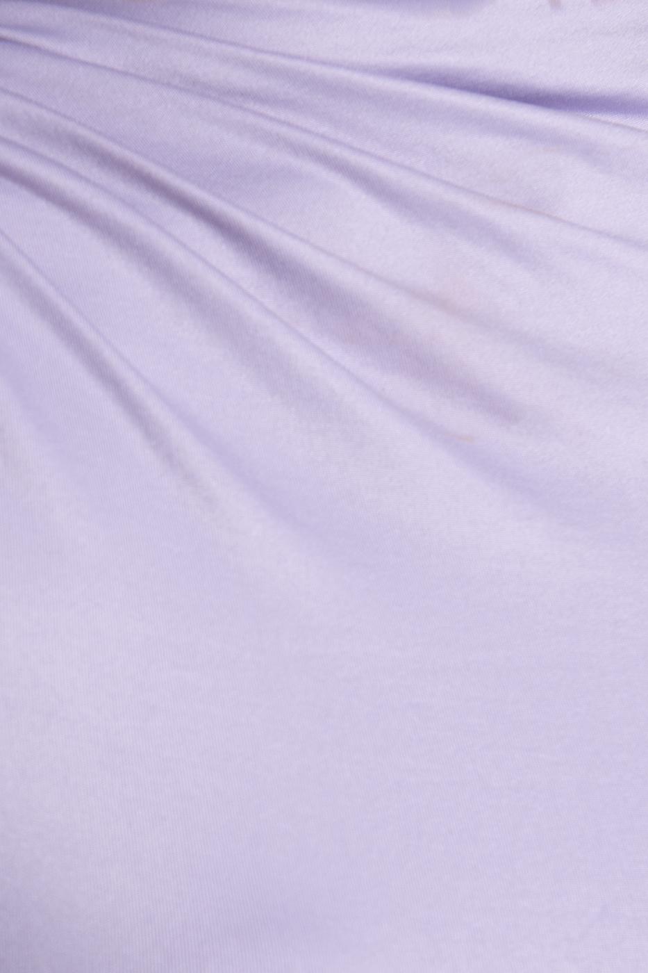 Bayan Lila Omuz Pencere Detaylı Mini Elbise