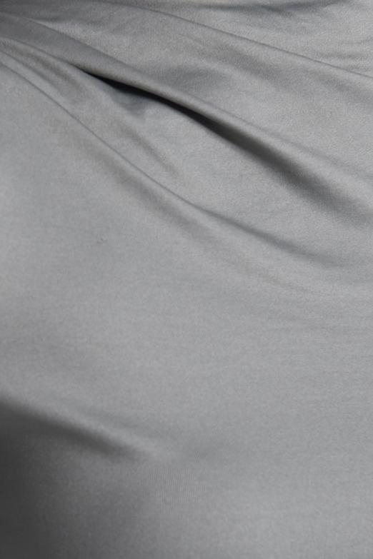 Bayan Yeşil Omuz Pencere Detaylı Mini Elbise - BSL