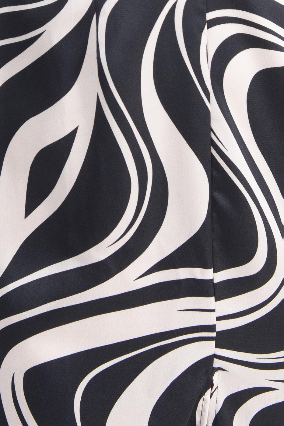 Bayan Bej V Yakalı Saten Midi Elbise