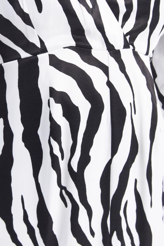 Bayan Beyaz V Yakalı Saten Midi Elbise - BSL