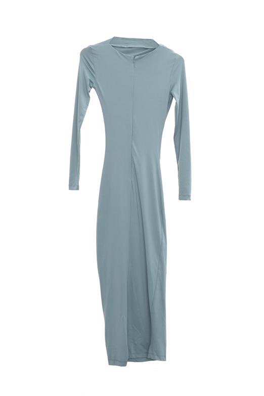 Bayan Yeşil Drapeli Kalem Midi Elbise - BSL