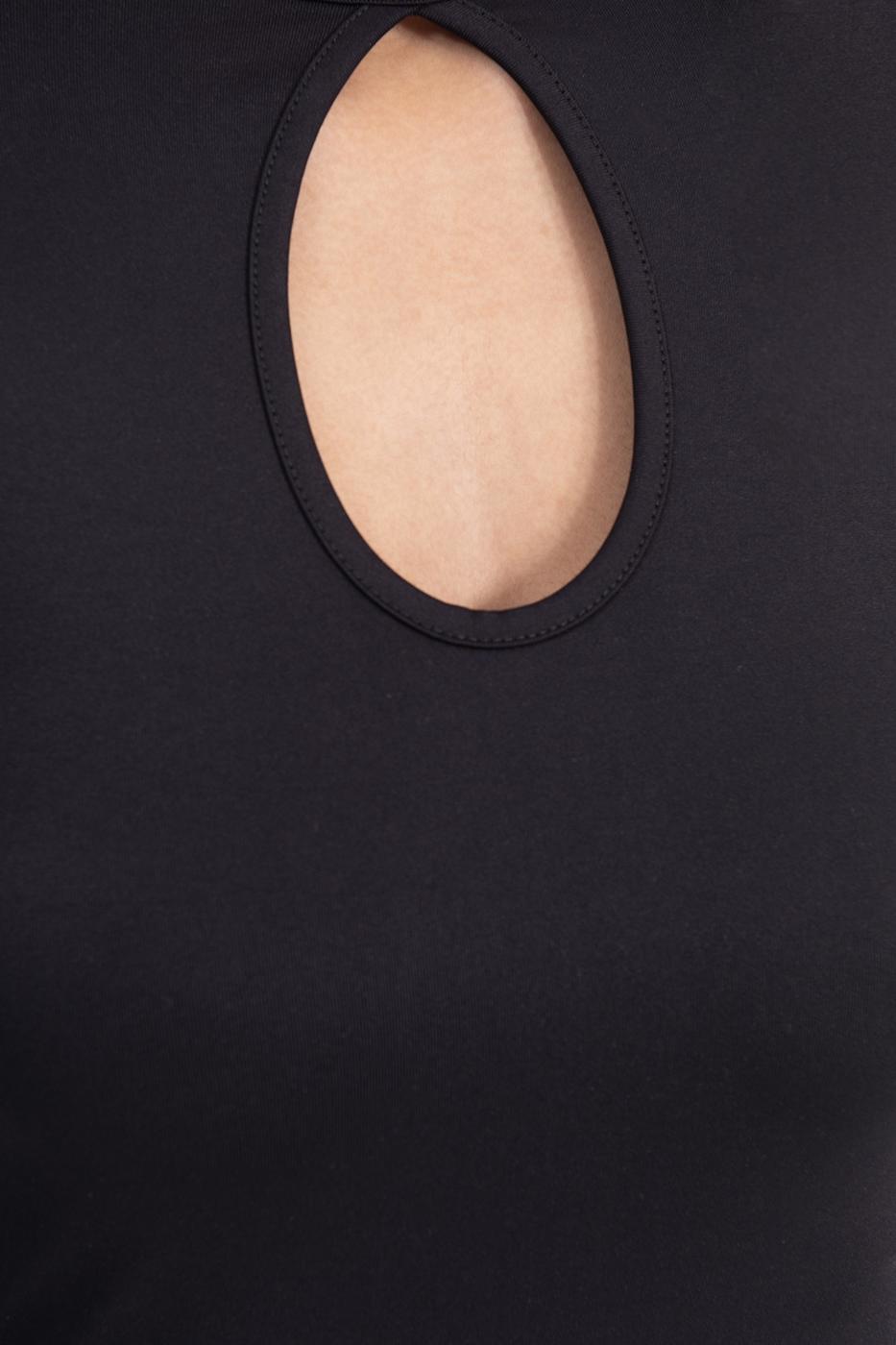 Bayan Siyah Damla Detaylı Basic Top