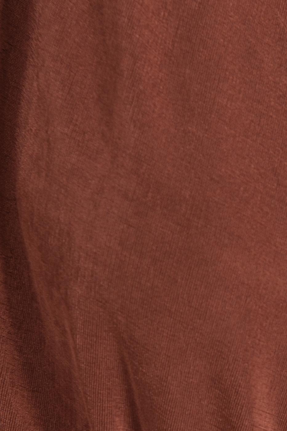 Bayan Kahverengi Kruvaze Yaka Dekolteli Bodysuit