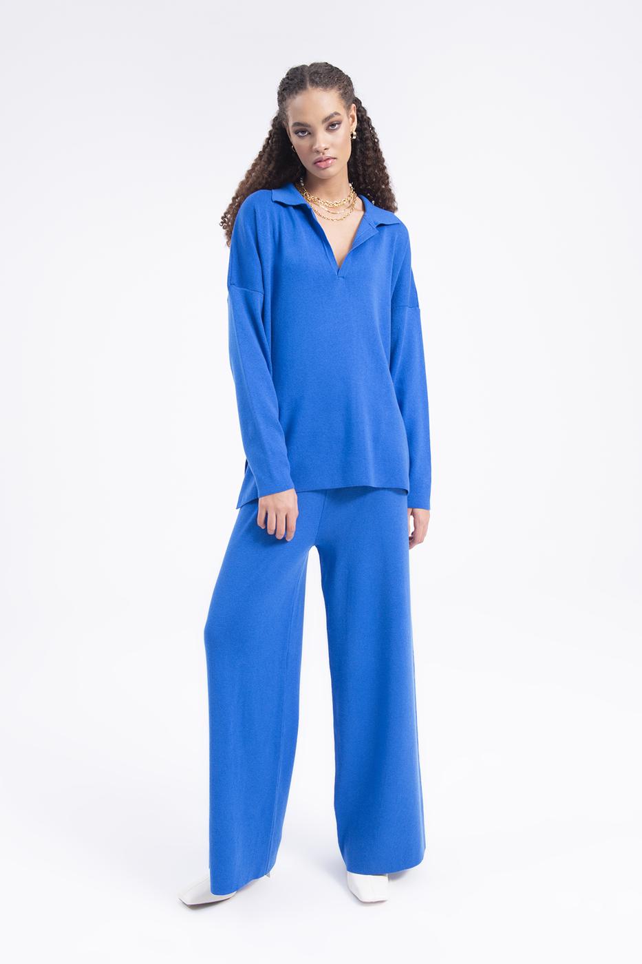 Bayan Sax Bol Paça Triko Pantolon