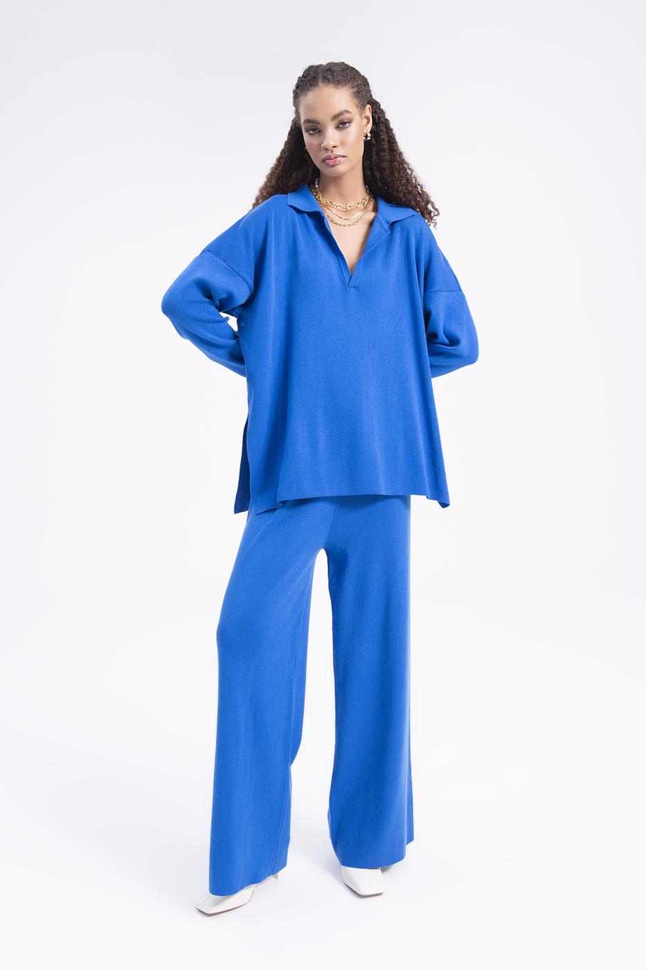 Bayan Sax Bol Paça Triko Pantolon