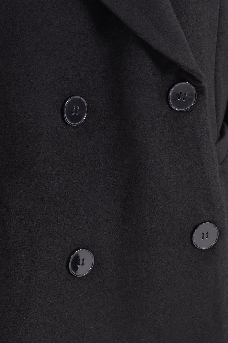 Bayan Siyah Kruvaze Kapama Blazer Ceket