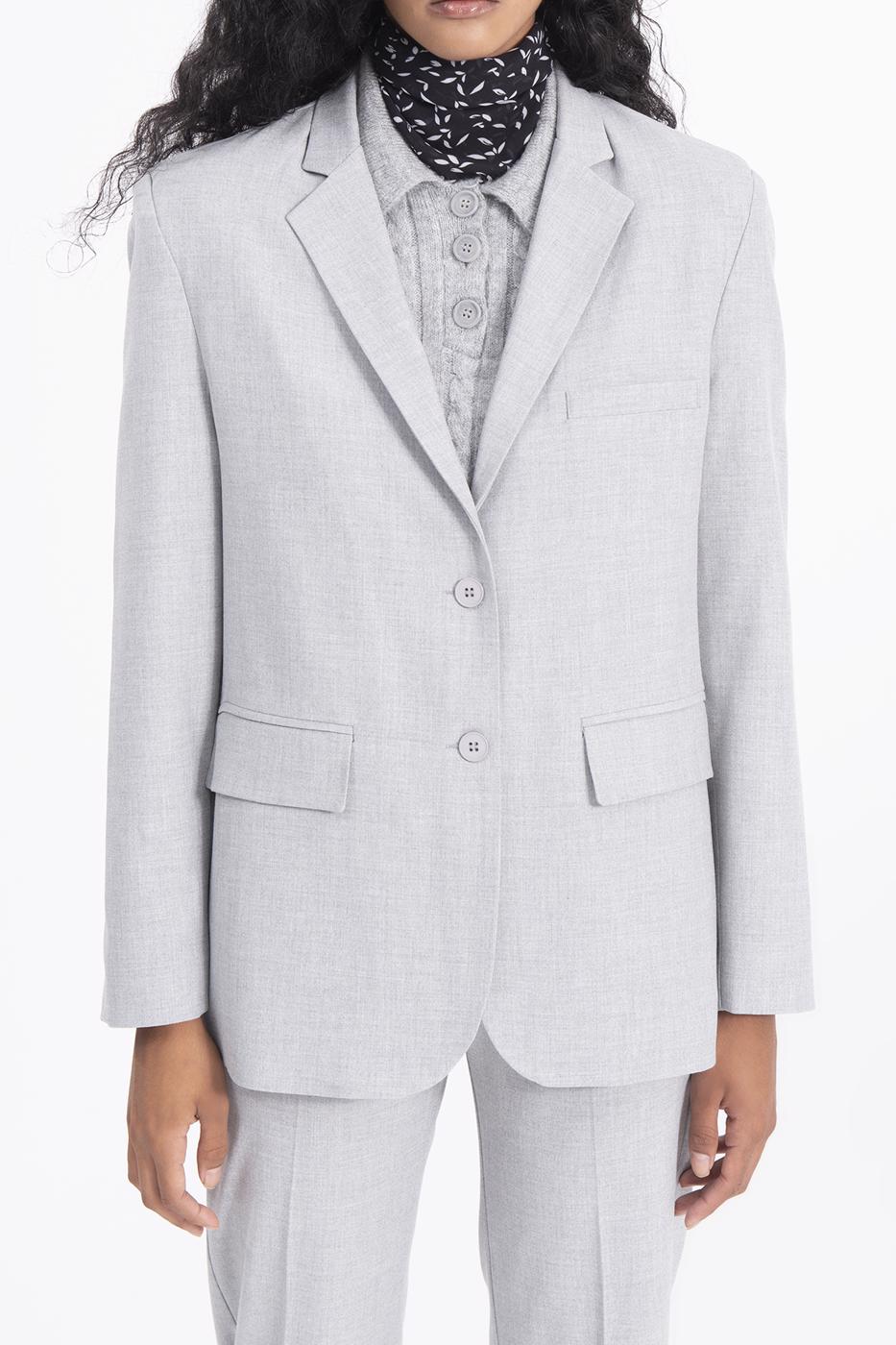 Bayan Gri Oversize Blazer Ceket