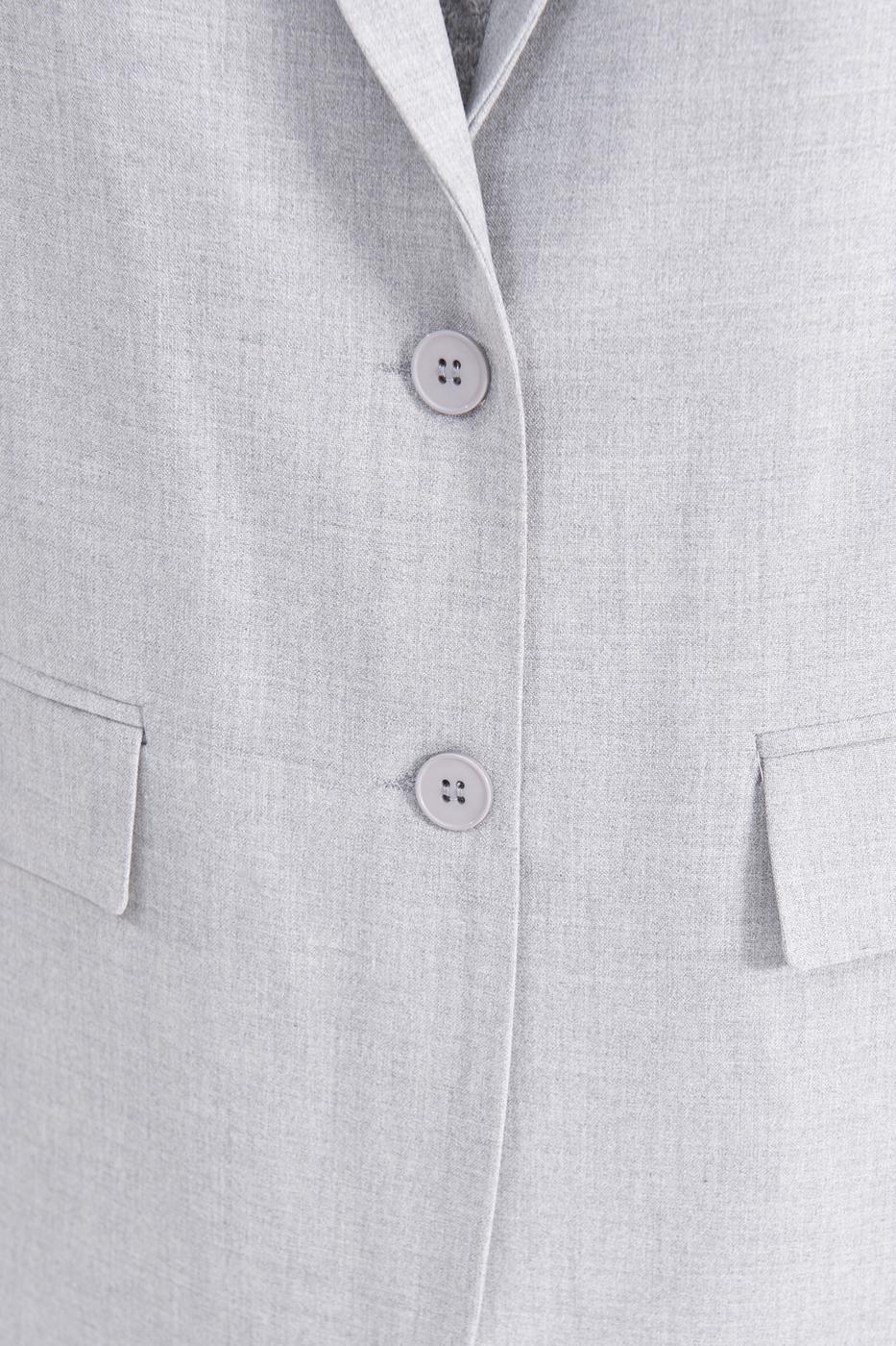 Bayan Gri Oversize Blazer Ceket