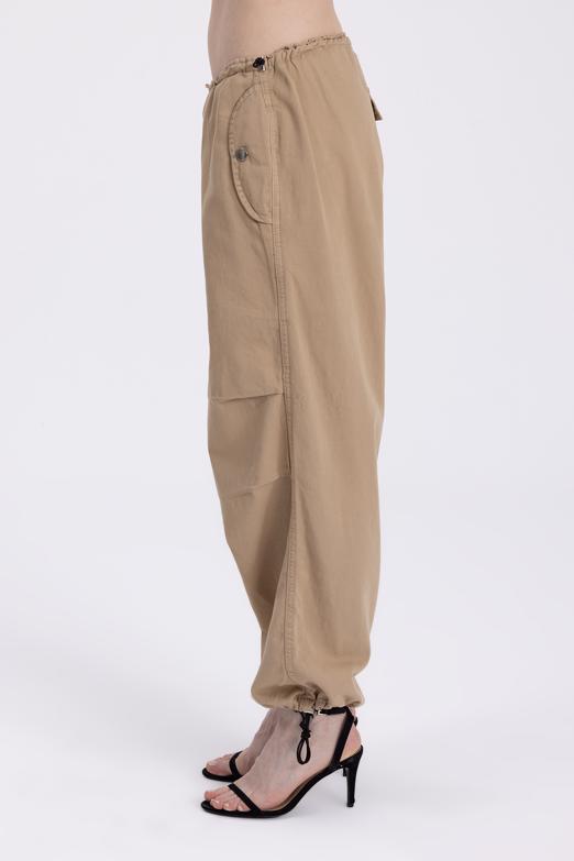 Bayan Bej Düşük Bel Kargo Pantolon - BSL