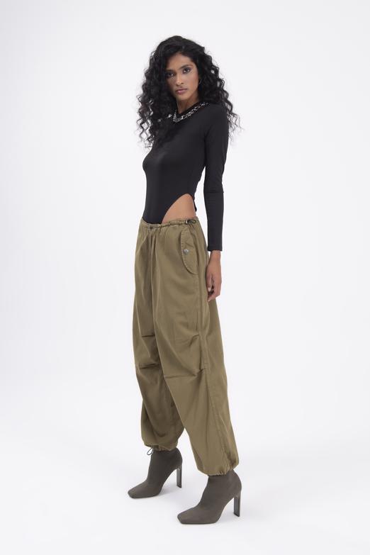 Bayan Haki Düşük Bel Kargo Pantolon - BSL