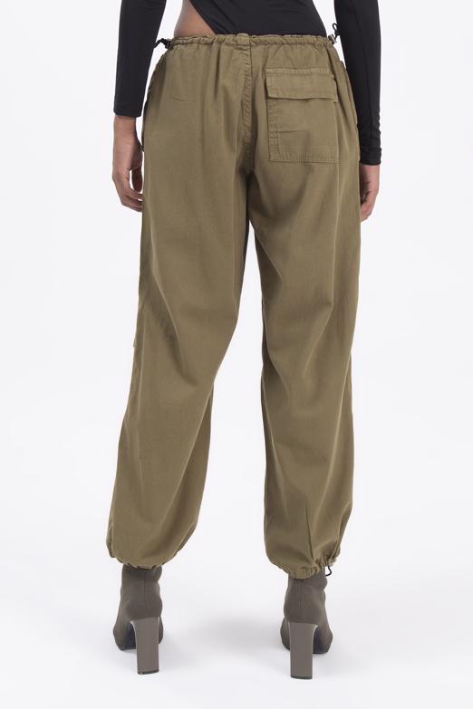 Bayan Haki Düşük Bel Kargo Pantolon - BSL