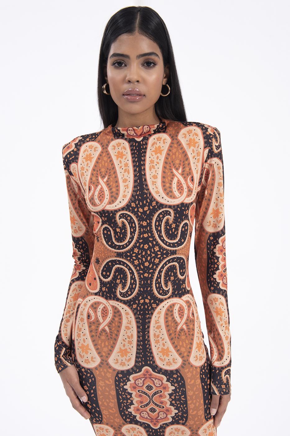 Bayan Siyah Vatkalı Midi Kalem Elbise