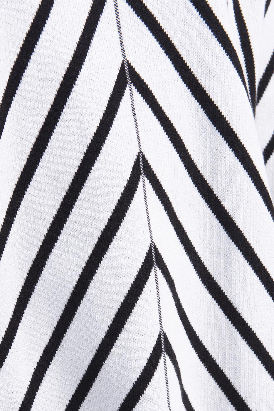 Bayan Ekru Verev Çizgili Kazak