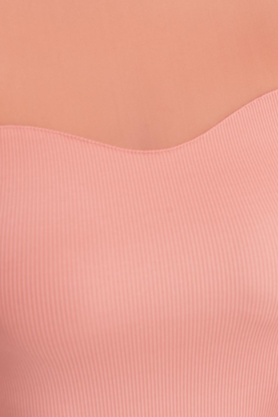 Bayan Somon Balon Kollu Transparan Detaylı Bluz