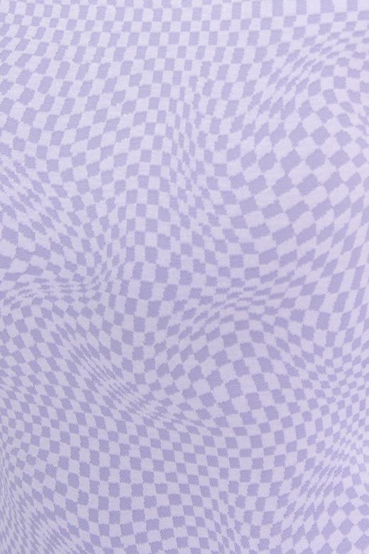 Bayan Lila Pencere Detaylı Dik Yakalı Mini Elbise - BSL