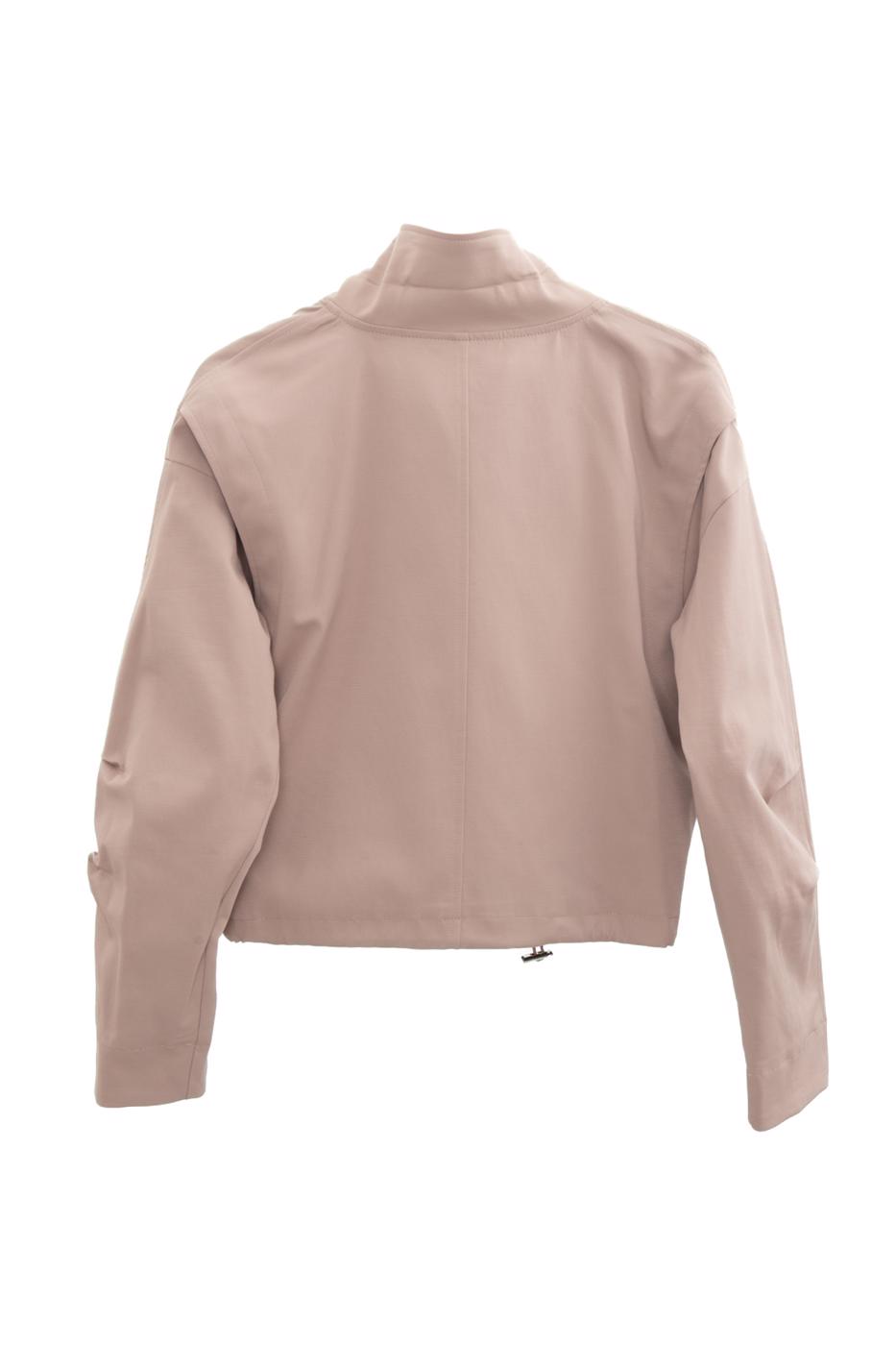 Bayan Bej Dik  Yakalı Ceket  Mont