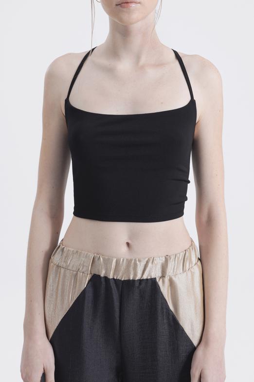 Bayan Siyah Sırt Bağlamalı Askılı Body - BSL